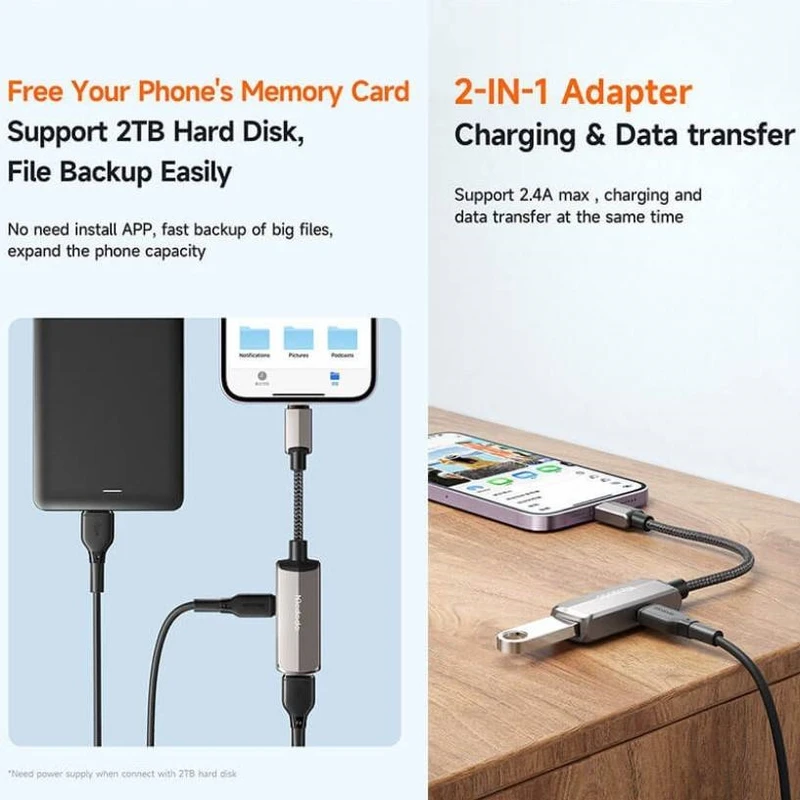 مبدل لایتنینگ به USB3.0 / لایتنینگ مک دودو مدل CA269