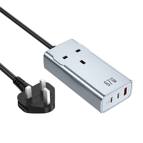 چند راهی گرین لاین مدل Green Lion 67W GaN Premium AC Socket GN67WADUKGY