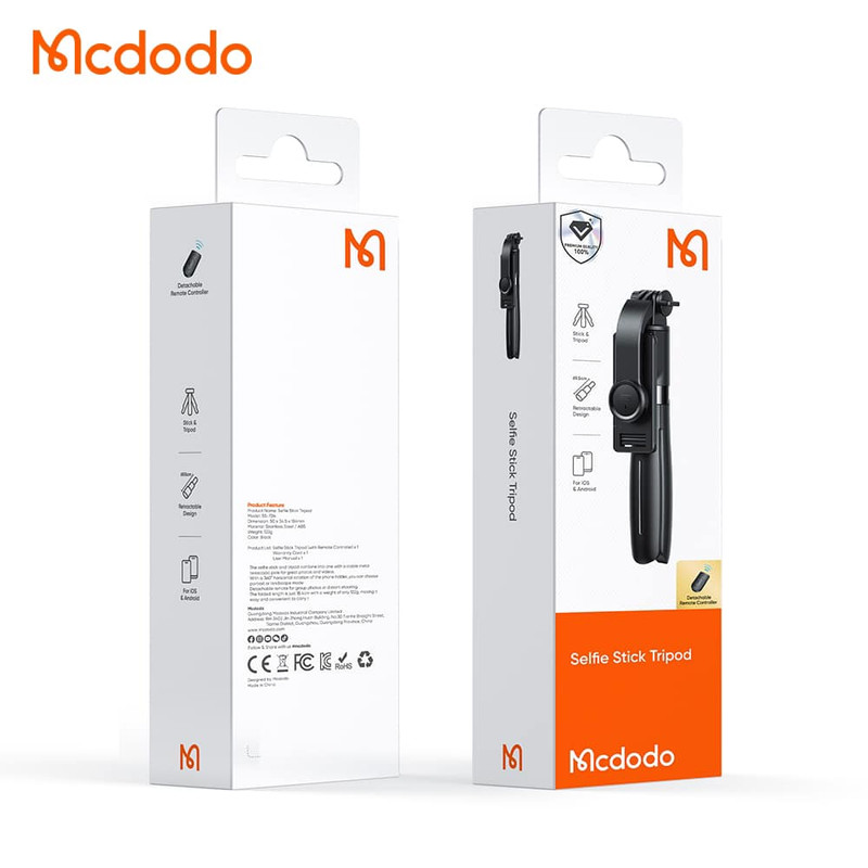 مونوپاد و پایه MCDODO مدل SELFIE STICK TRIPOD SS-724 — ظرفیت نگهدارنده گوشی تا ۶.۷ اینچ