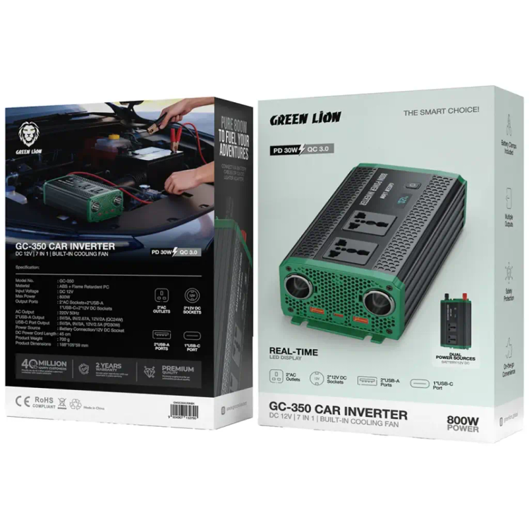 اینورتر گرین لاین مدل GC-350 توان 800 وات — توان ۸۰۰ وات