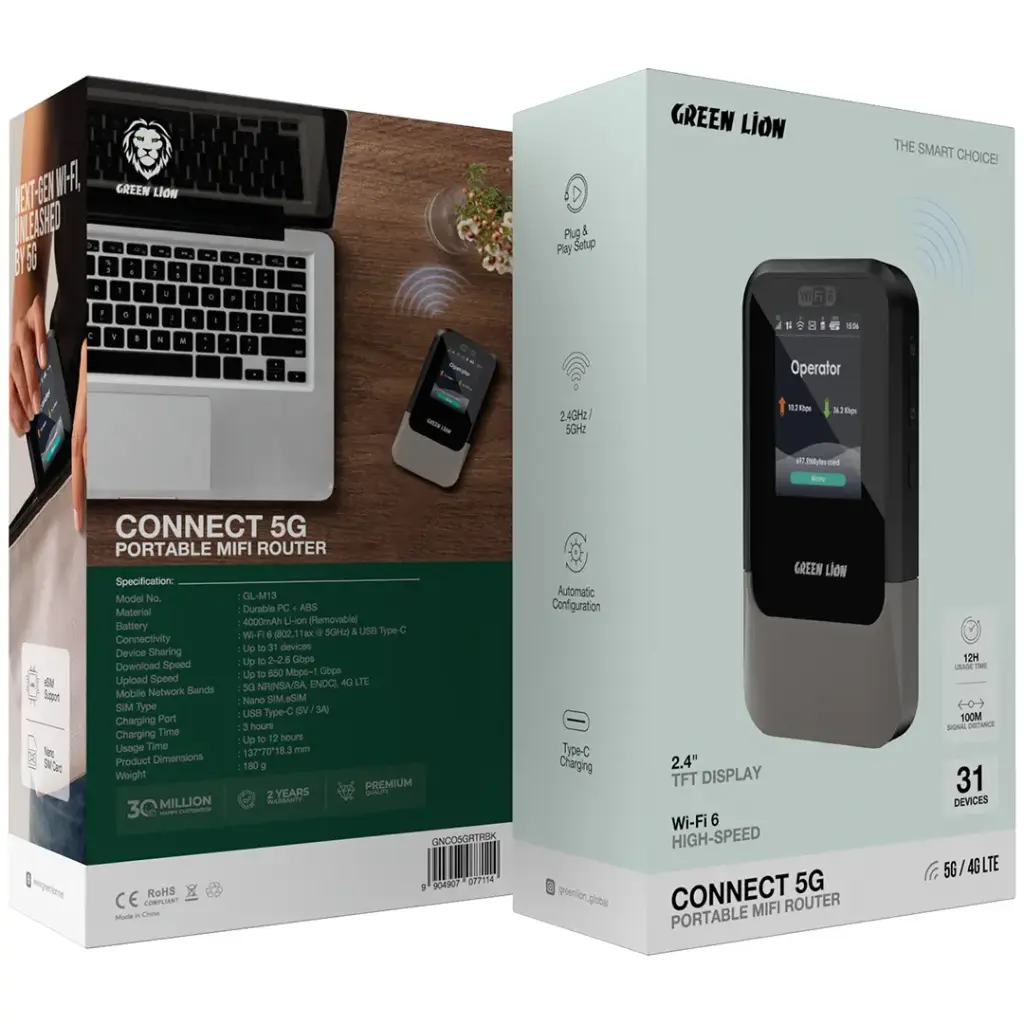 روتر 5G قابل حمل گرین لاین Green Lion Connect 5G — تصویر ۱