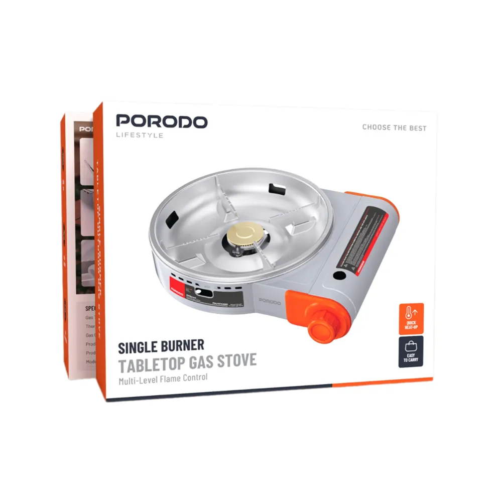 اجاق گاز رومیزی و سفری تکشعله پرودو Porodo — توان حرارتی ۲.۸ کیلووات