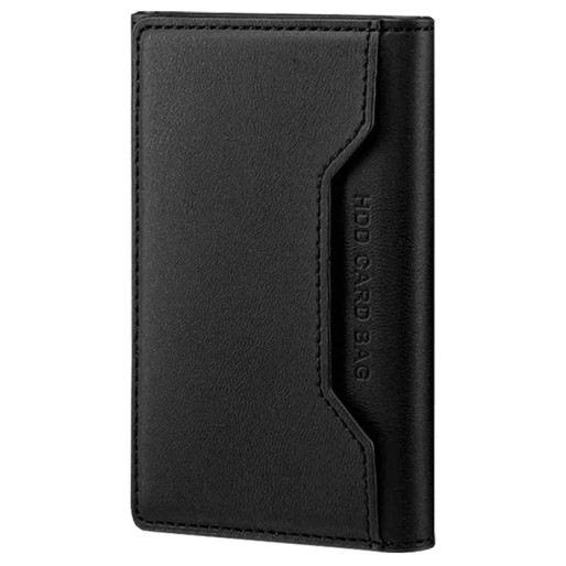 ولت و جاکارتی مگ سیف چرمی HDD مدل HS-013 رنگ مشکی