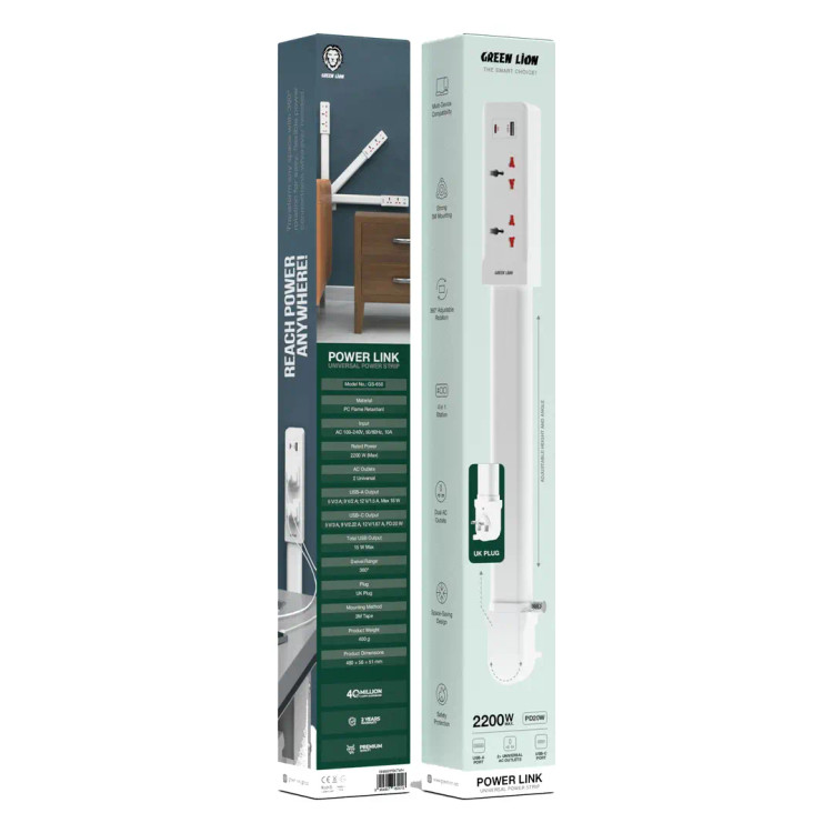 چندراهی برق یونیورسال گرین لاین مدل Power Link GN650PSKTWH